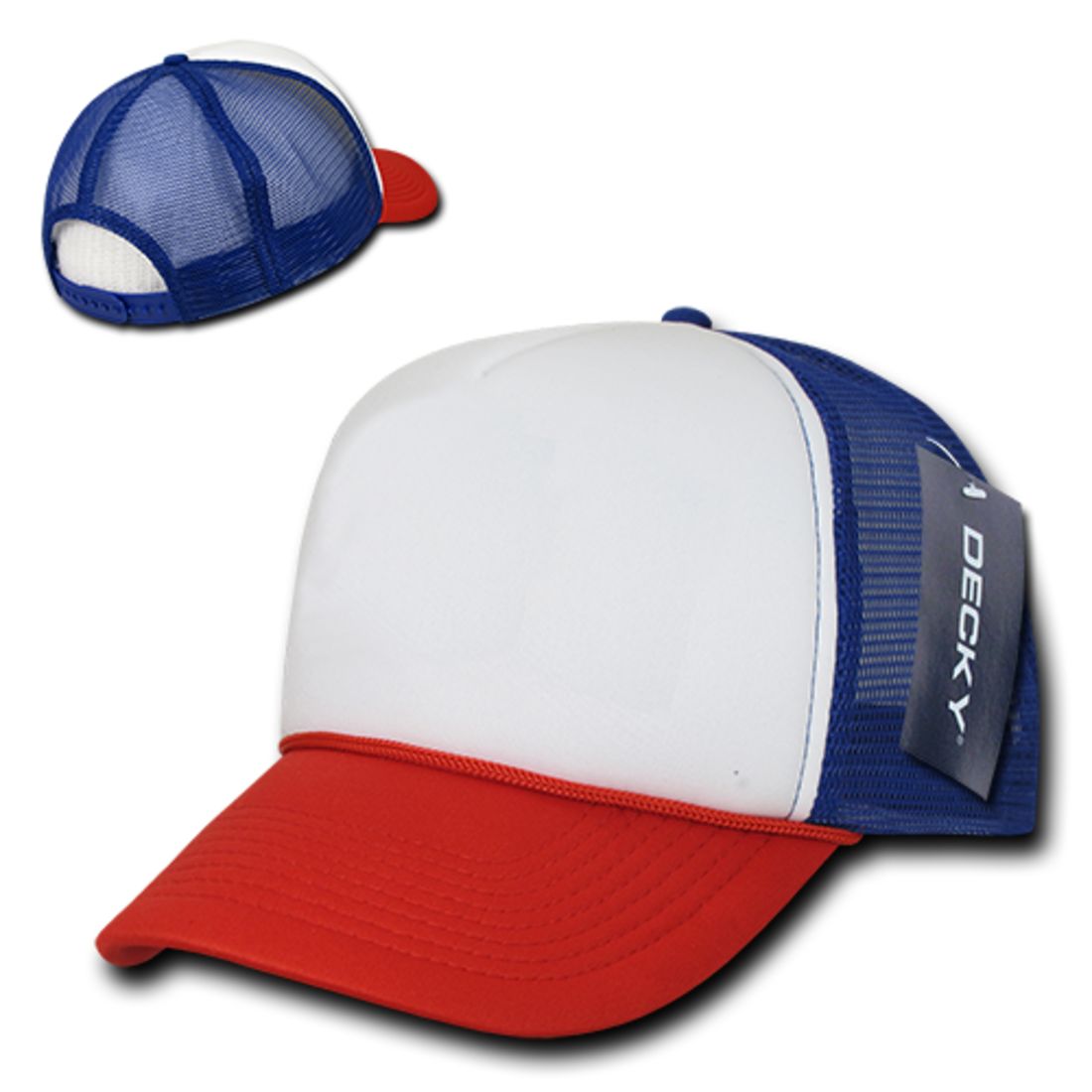 Decky 212 Two Tone Foam Mesh Trucker Snapback Hats High Profile 5 Panel Caps Wholesale