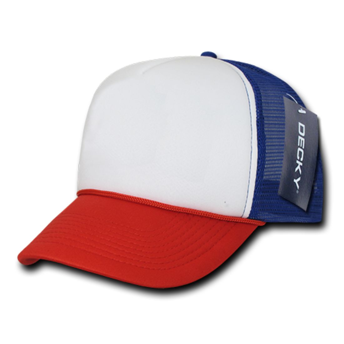 Decky 212 Two Tone Foam Mesh Trucker Snapback Hats High Profile 5 Panel Caps Wholesale