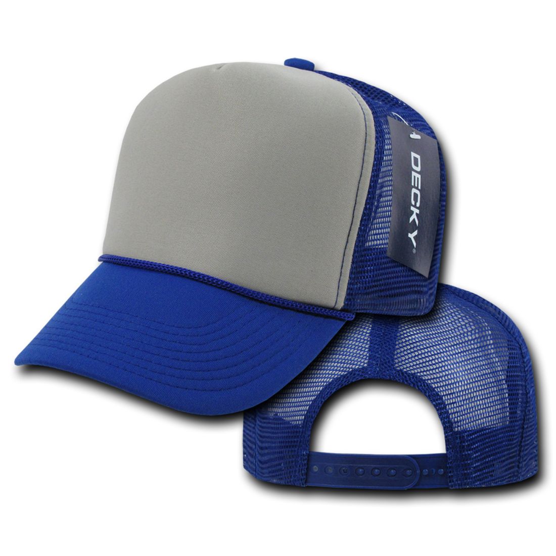 Decky 212 Two Tone Foam Mesh Trucker Snapback Hats High Profile 5 Panel Caps Wholesale