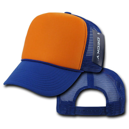 Decky 212 Two Tone Foam Mesh Trucker Snapback Hats High Profile 5 Panel Caps Wholesale