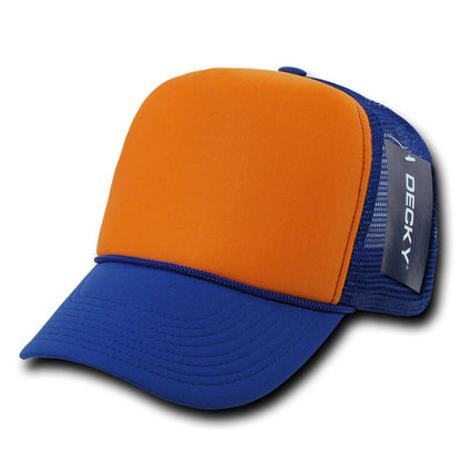 Decky 212 Two Tone Foam Mesh Trucker Snapback Hats High Profile 5 Panel Caps Wholesale