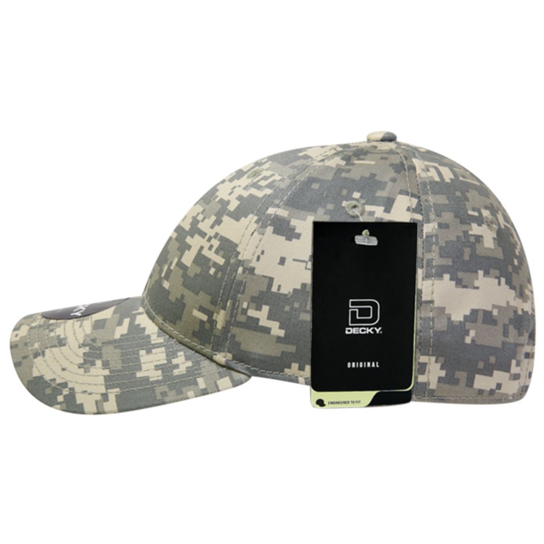Decky 217 Structured Camouflage Hats Low Profile 6 Panel Curved Bill Caps