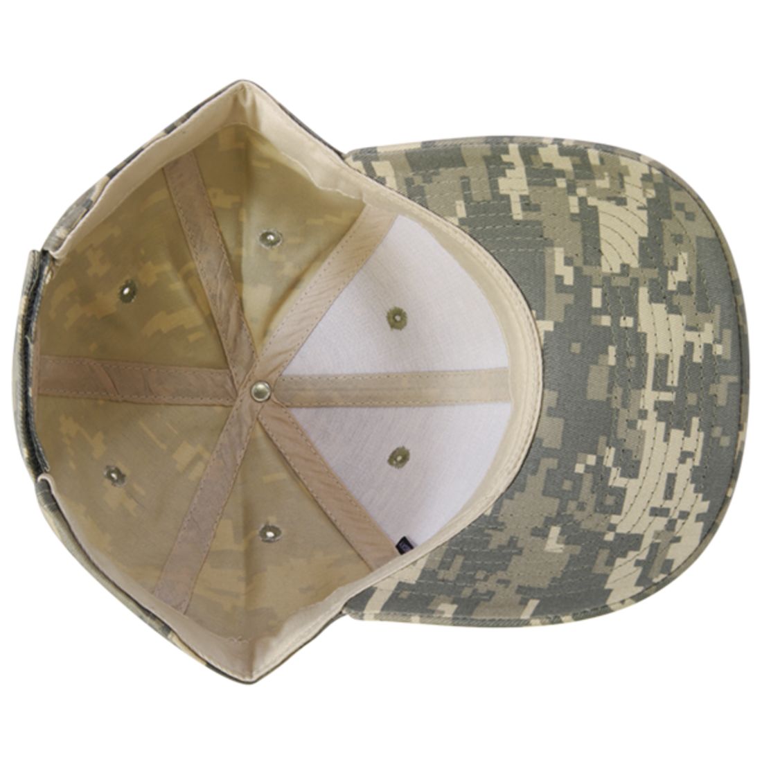 Decky 217 Structured Camouflage Hats Low Profile 6 Panel Curved Bill Caps