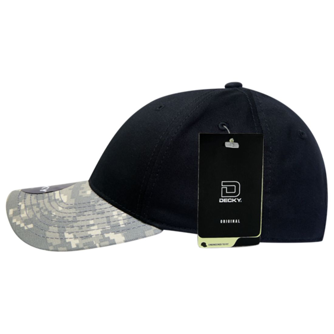 Decky 217 Structured Camouflage Hats Low Profile 6 Panel Curved Bill Caps