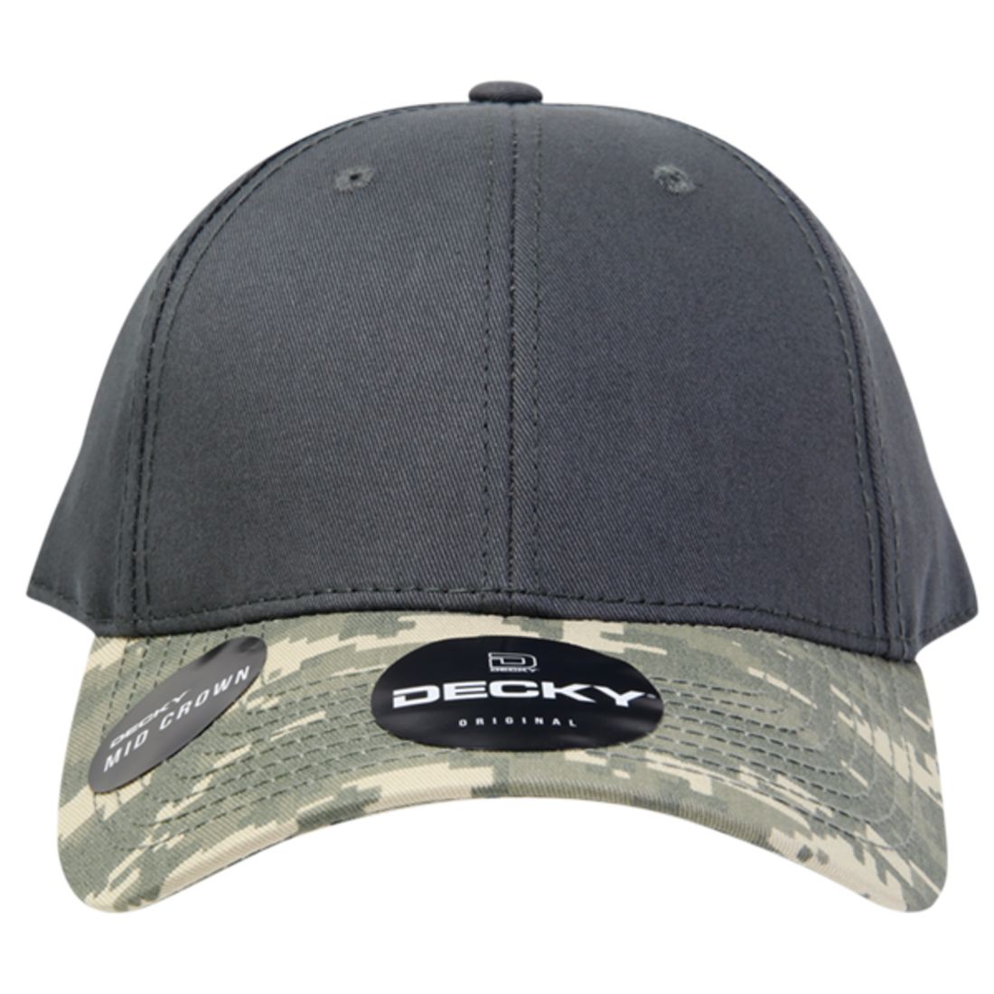 Decky 217 Structured Camouflage Hats Low Profile 6 Panel Curved Bill Caps