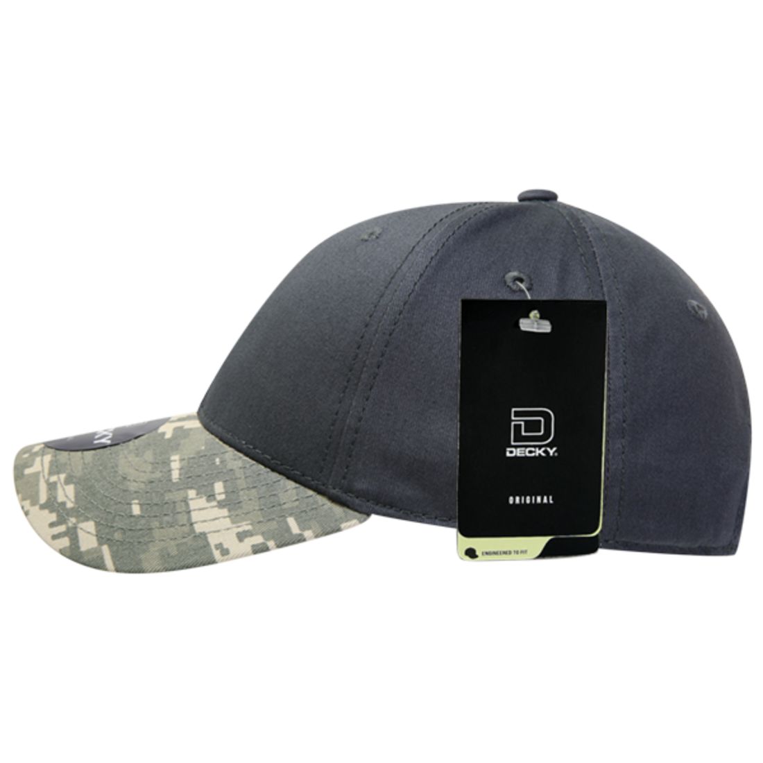 Decky 217 Structured Camouflage Hats Low Profile 6 Panel Curved Bill Caps
