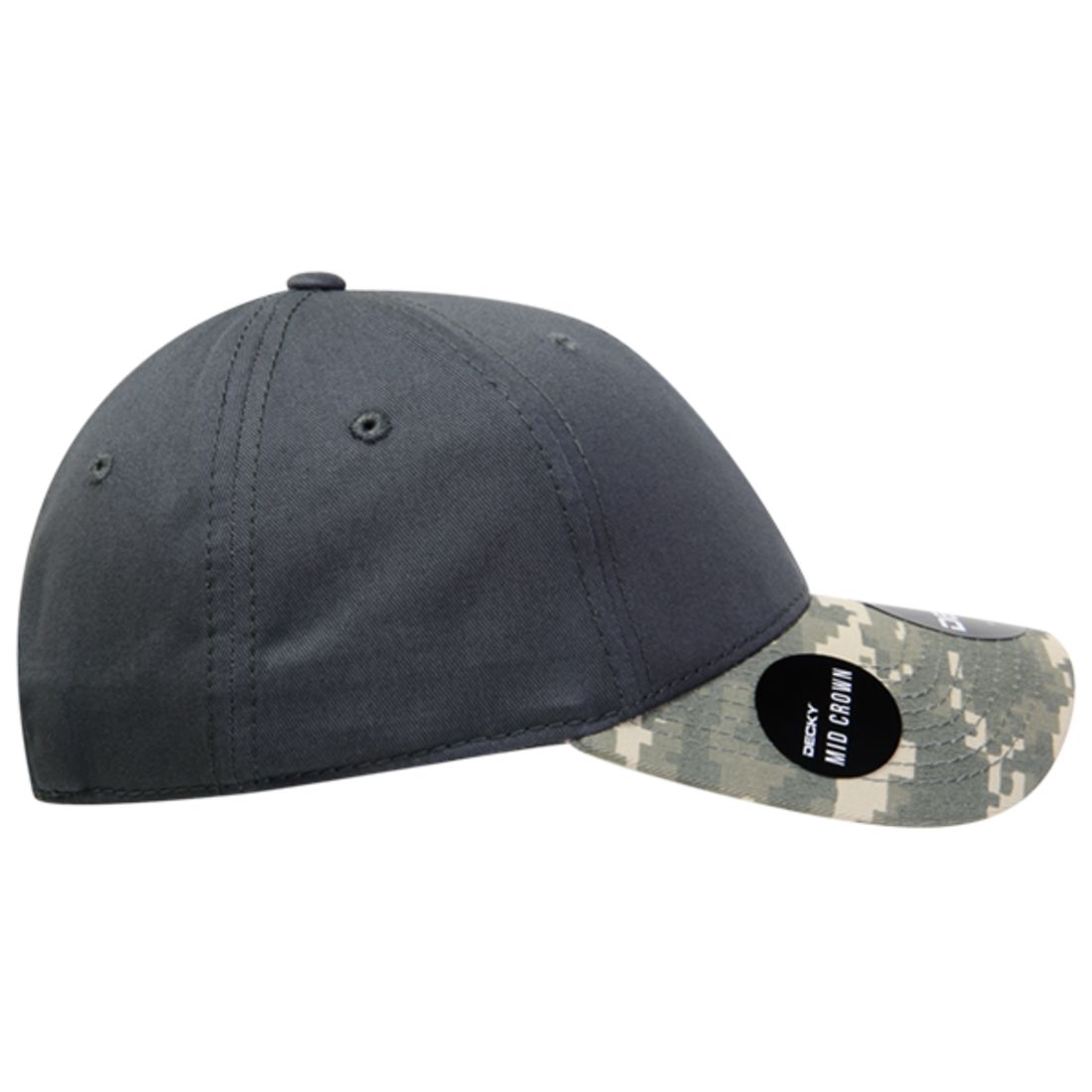 Decky 217 Structured Camouflage Hats Low Profile 6 Panel Curved Bill Caps