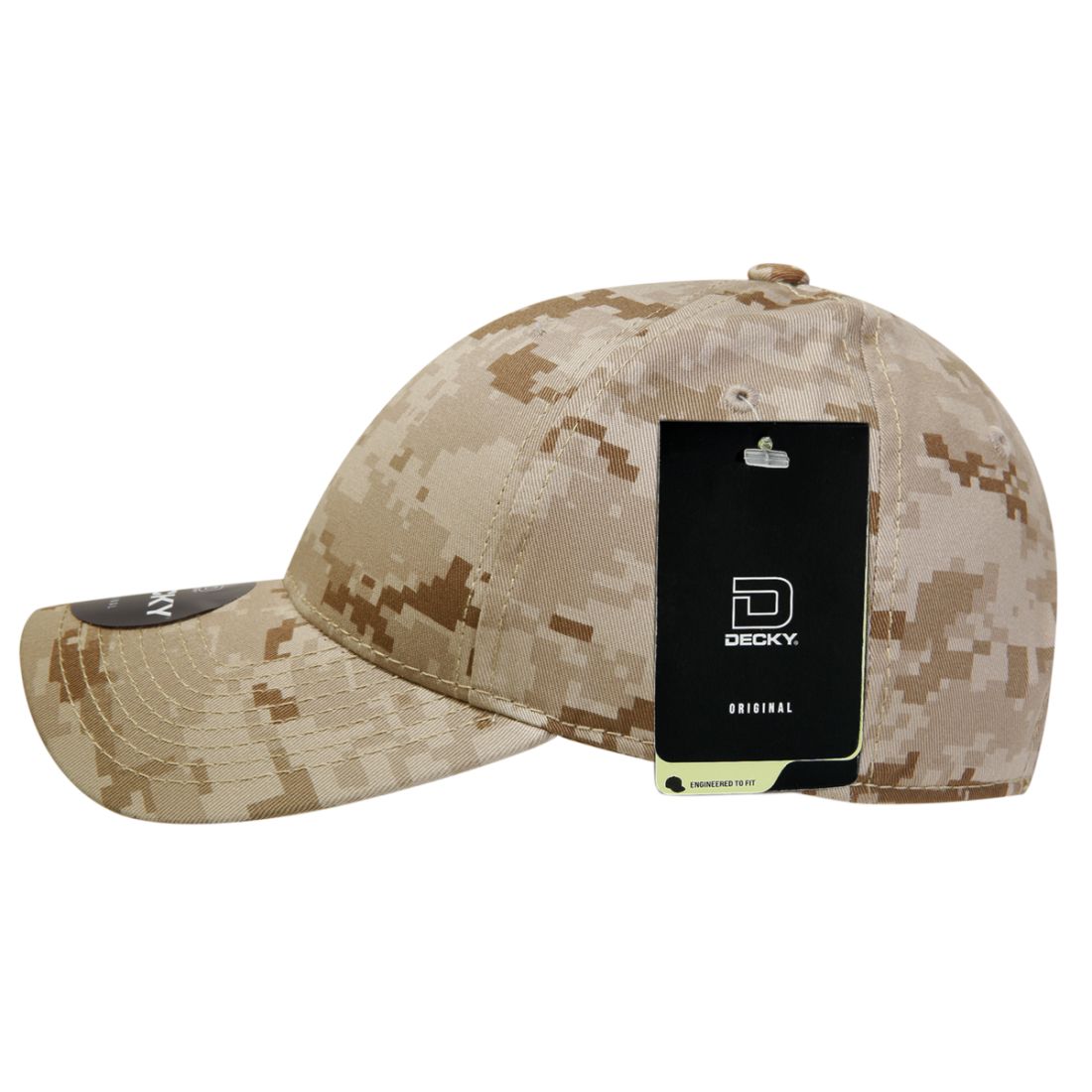 Decky 217 Structured Camouflage Hats Low Profile 6 Panel Curved Bill Caps