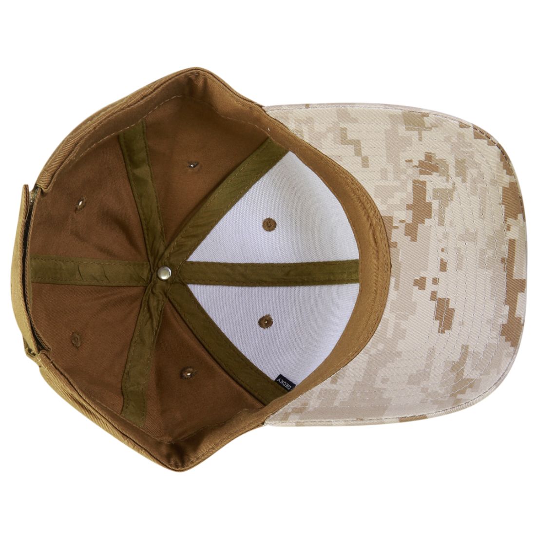 Decky 217 Structured Camouflage Hats Low Profile 6 Panel Curved Bill Caps