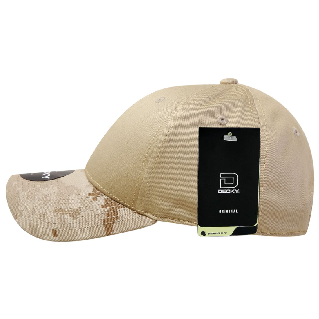 Decky 217 Structured Camouflage Hats Low Profile 6 Panel Curved Bill Caps