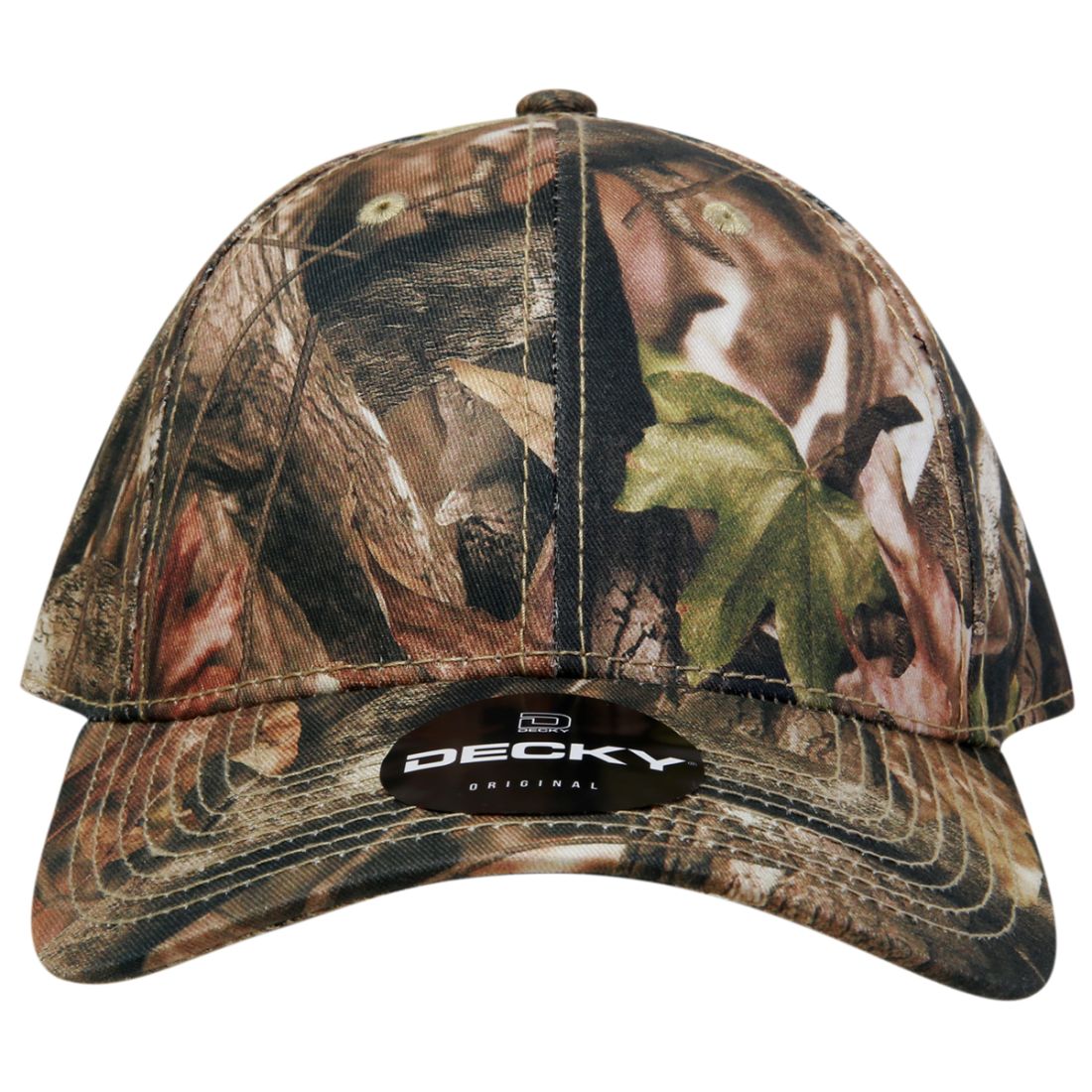 Decky 217 Structured Camouflage Hats Low Profile 6 Panel Curved Bill Caps