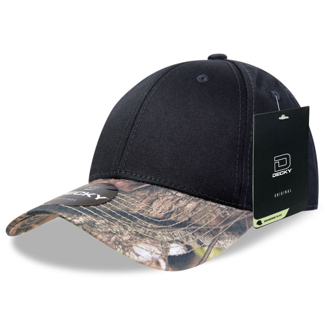 Decky 217 Structured Camouflage Hats Low Profile 6 Panel Curved Bill Caps