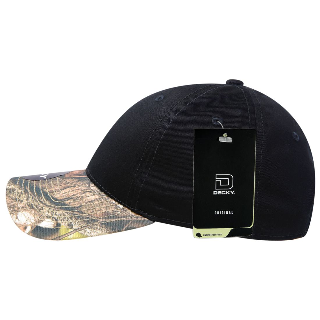 Decky 217 Structured Camouflage Hats Low Profile 6 Panel Curved Bill Caps