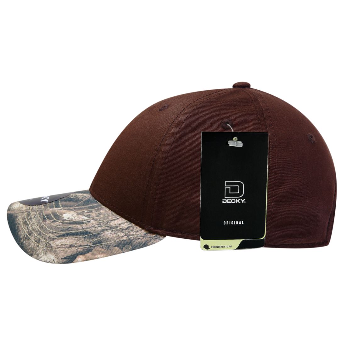 Decky 217 Structured Camouflage Hats Low Profile 6 Panel Curved Bill Caps