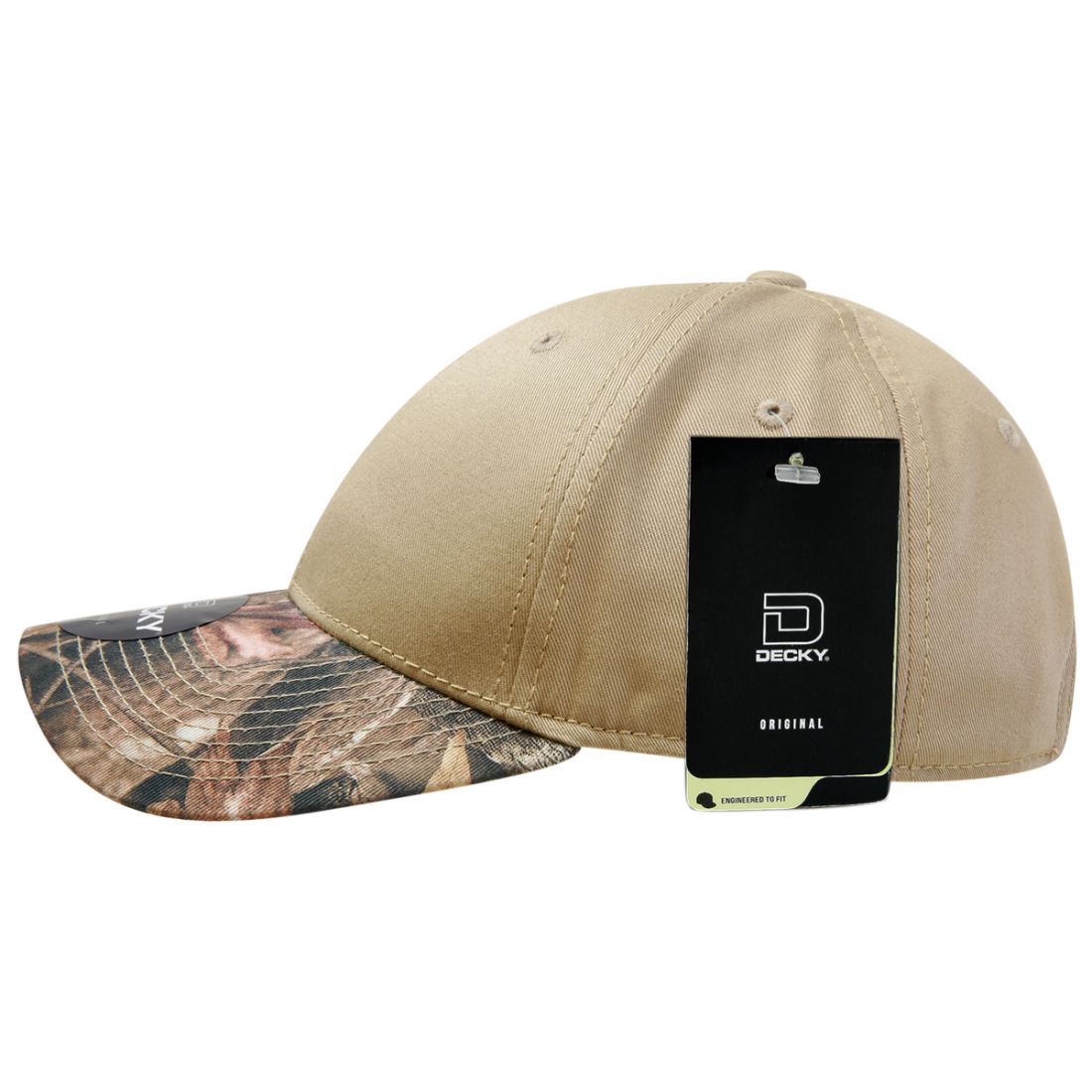 Decky 217 Structured Camouflage Hats Low Profile 6 Panel Curved Bill Caps