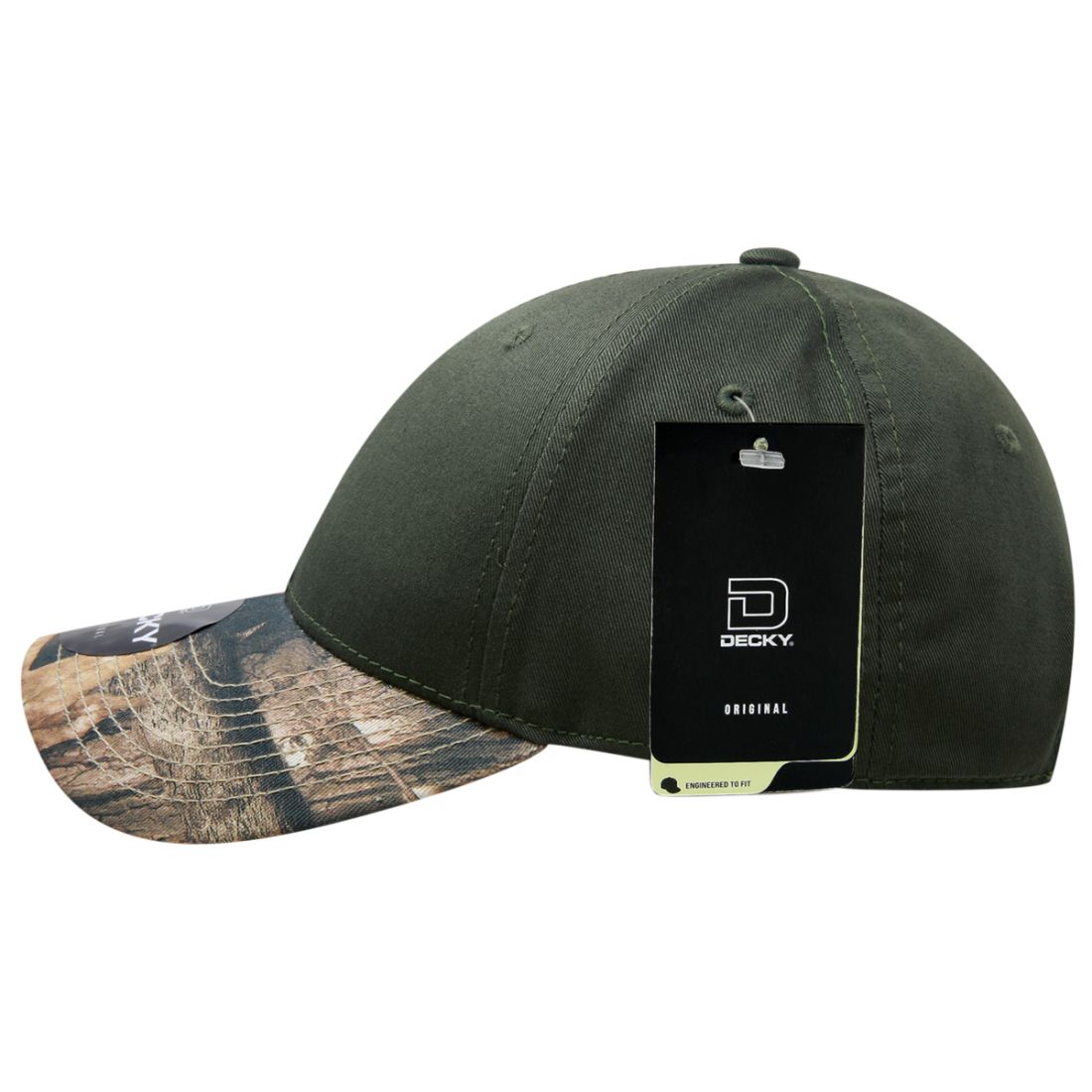 Decky 217 Structured Camouflage Hats Low Profile 6 Panel Curved Bill Caps