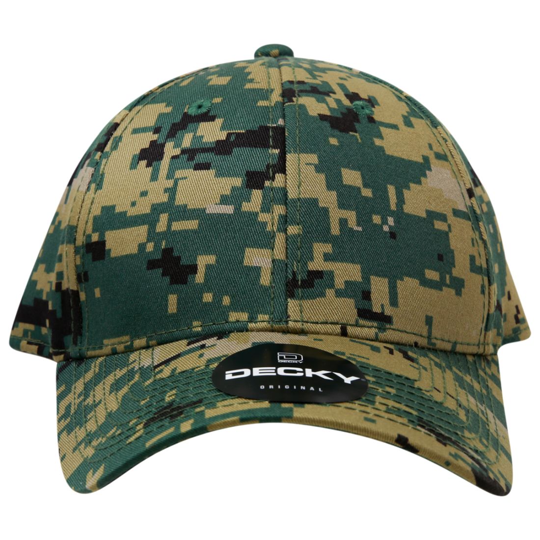 Decky 217 Structured Camouflage Hats Low Profile 6 Panel Curved Bill Caps