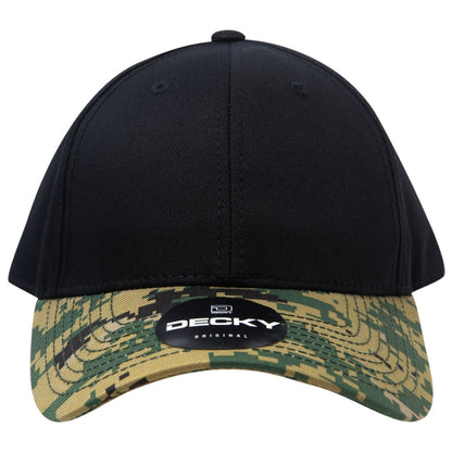 Decky 217 Structured Camouflage Hats Low Profile 6 Panel Curved Bill Caps
