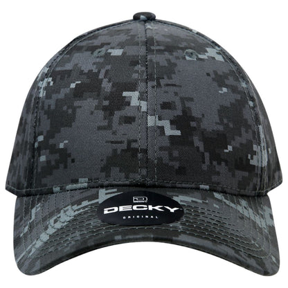 Decky 217 Structured Camouflage Hats Low Profile 6 Panel Curved Bill Caps
