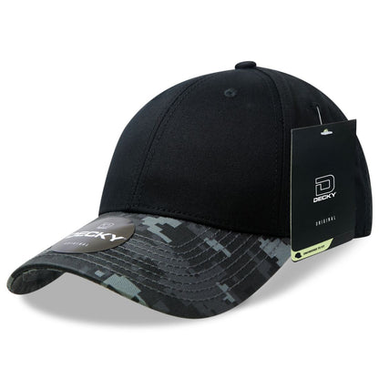 Decky 217 Structured Camouflage Hats Low Profile 6 Panel Curved Bill Caps