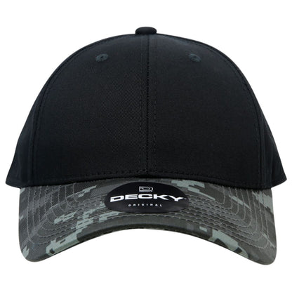 Decky 217 Structured Camouflage Hats Low Profile 6 Panel Curved Bill Caps