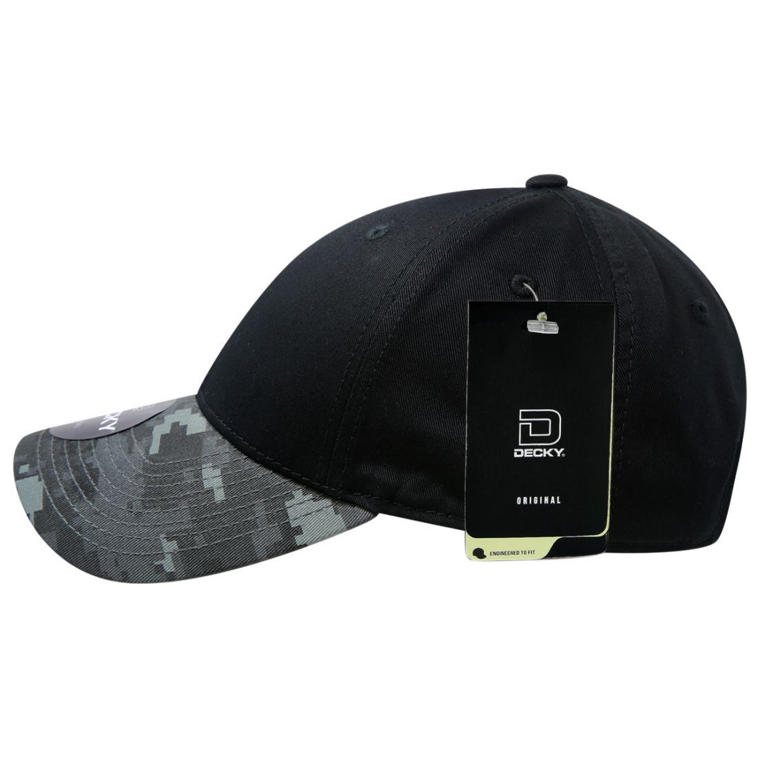 Decky 217 Structured Camouflage Hats Low Profile 6 Panel Curved Bill Caps