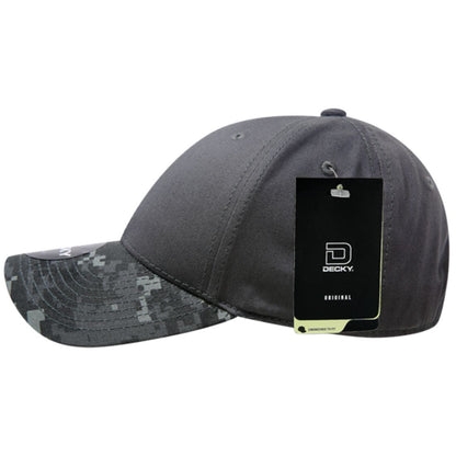 Decky 217 Structured Camouflage Hats Low Profile 6 Panel Curved Bill Caps