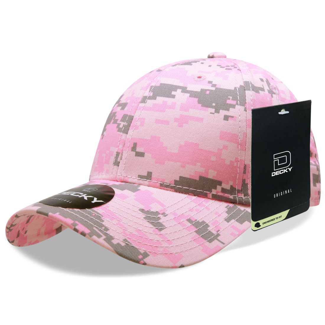 Decky 217 Structured Camouflage Hats Low Profile 6 Panel Curved Bill Caps
