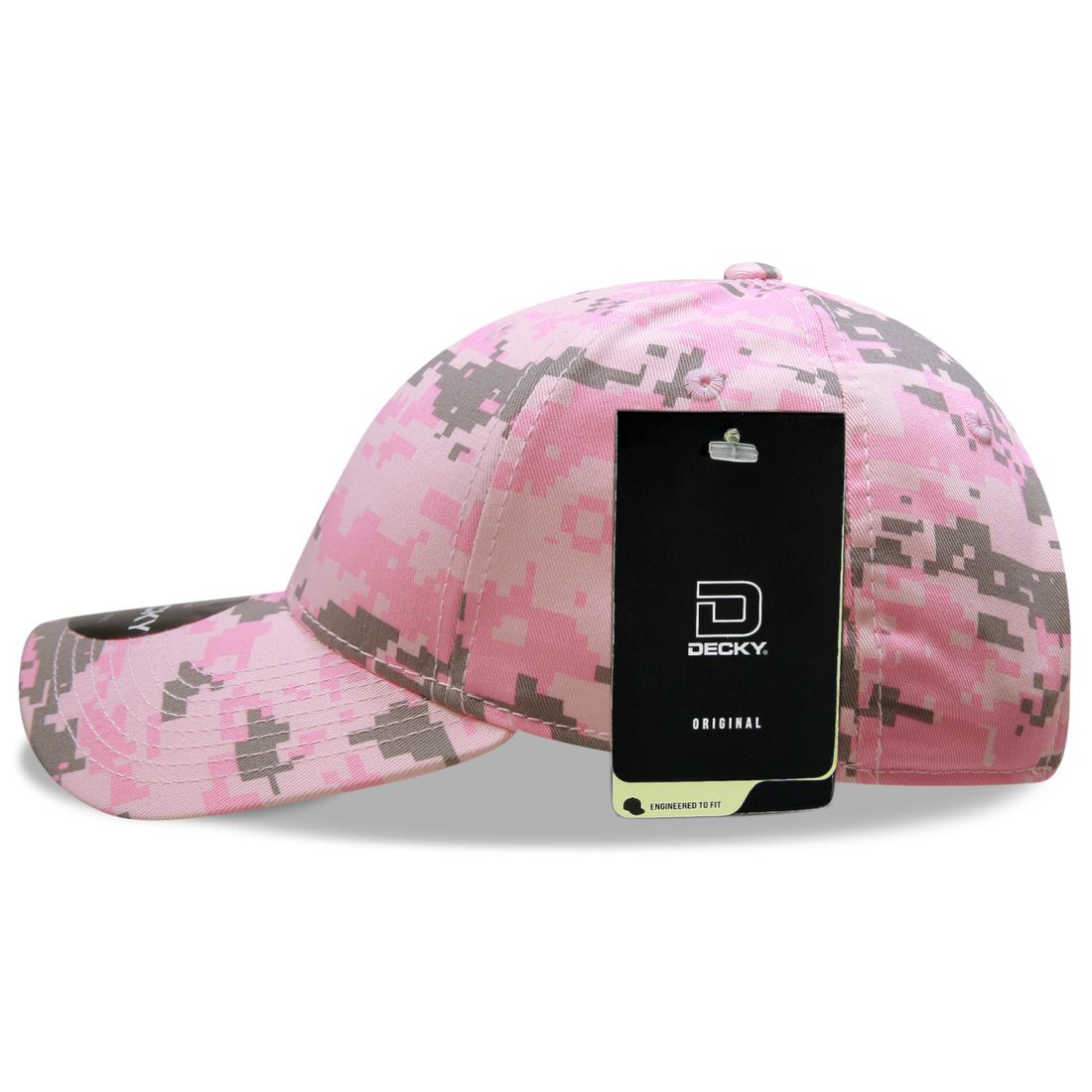 Decky 217 Structured Camouflage Hats Low Profile 6 Panel Curved Bill Caps
