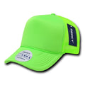 Decky 221 Blank Neon Foam Mesh Trucker Snapback Hats High Profile 5 Panel Caps Wholesale