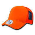 Decky 221 Blank Neon Foam Mesh Trucker Snapback Hats High Profile 5 Panel Caps Wholesale