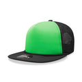 Decky 222 Blank Two Tone Neon Foam Trucker Hats 5 Panel Flat Bill Caps Wholesale