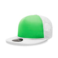 Decky 222 Blank Two Tone Neon Foam Trucker Hats 5 Panel Flat Bill Caps Wholesale