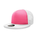 Decky 222 Blank Two Tone Neon Foam Trucker Hats 5 Panel Flat Bill Caps Wholesale