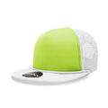 Decky 222 Blank Two Tone Neon Foam Trucker Hats 5 Panel Flat Bill Caps Wholesale
