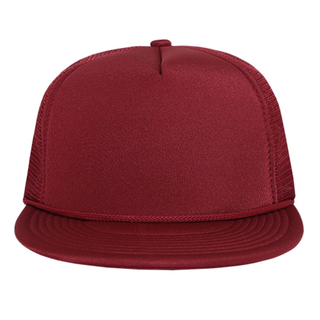Decky 223 Solid Foam Trucker Hats High Profile 5 Panel Flat Bill Caps Blank Wholesale
