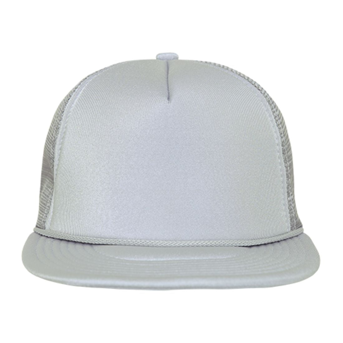Decky 223 Solid Foam Trucker Hats High Profile 5 Panel Flat Bill Caps Blank Wholesale
