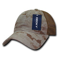 Decky 225 Camo Trucker Hats Low Profile 6 Panel Curved Bill Baseball Caps Wholesale