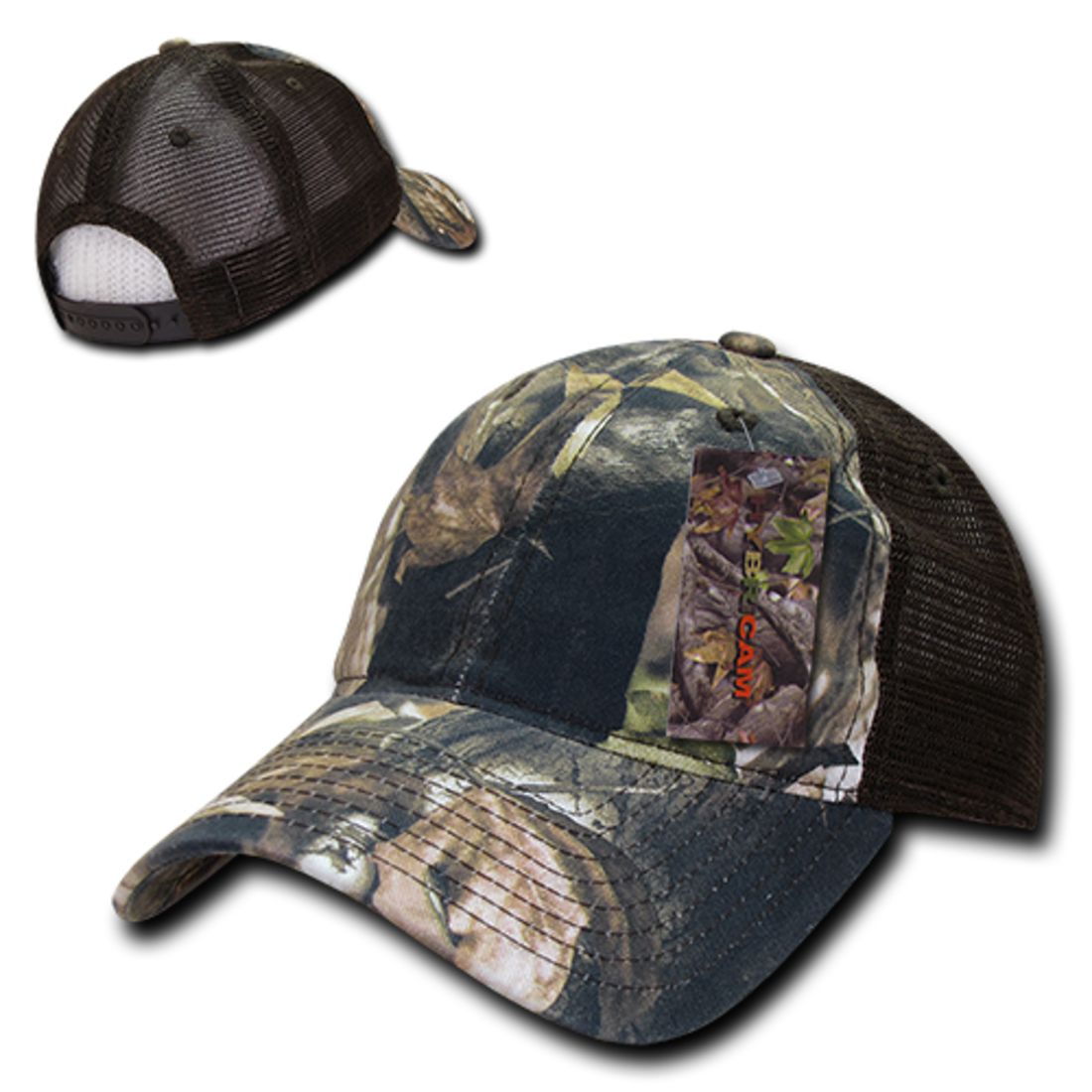 Decky 227 Relaxed Camouflage Hybricam Trucker Hats Low Profile 6 Panel Baseball Caps Wholesale