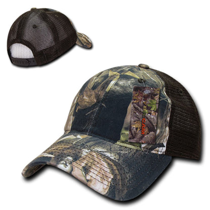 Decky 227 Relaxed Camouflage Hybricam Trucker Hats Low Profile 6 Panel Baseball Caps Wholesale