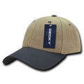 Decky 230 Jute Low Crown Hats 6 Panel Dad Baseball Caps Structured Wholesale