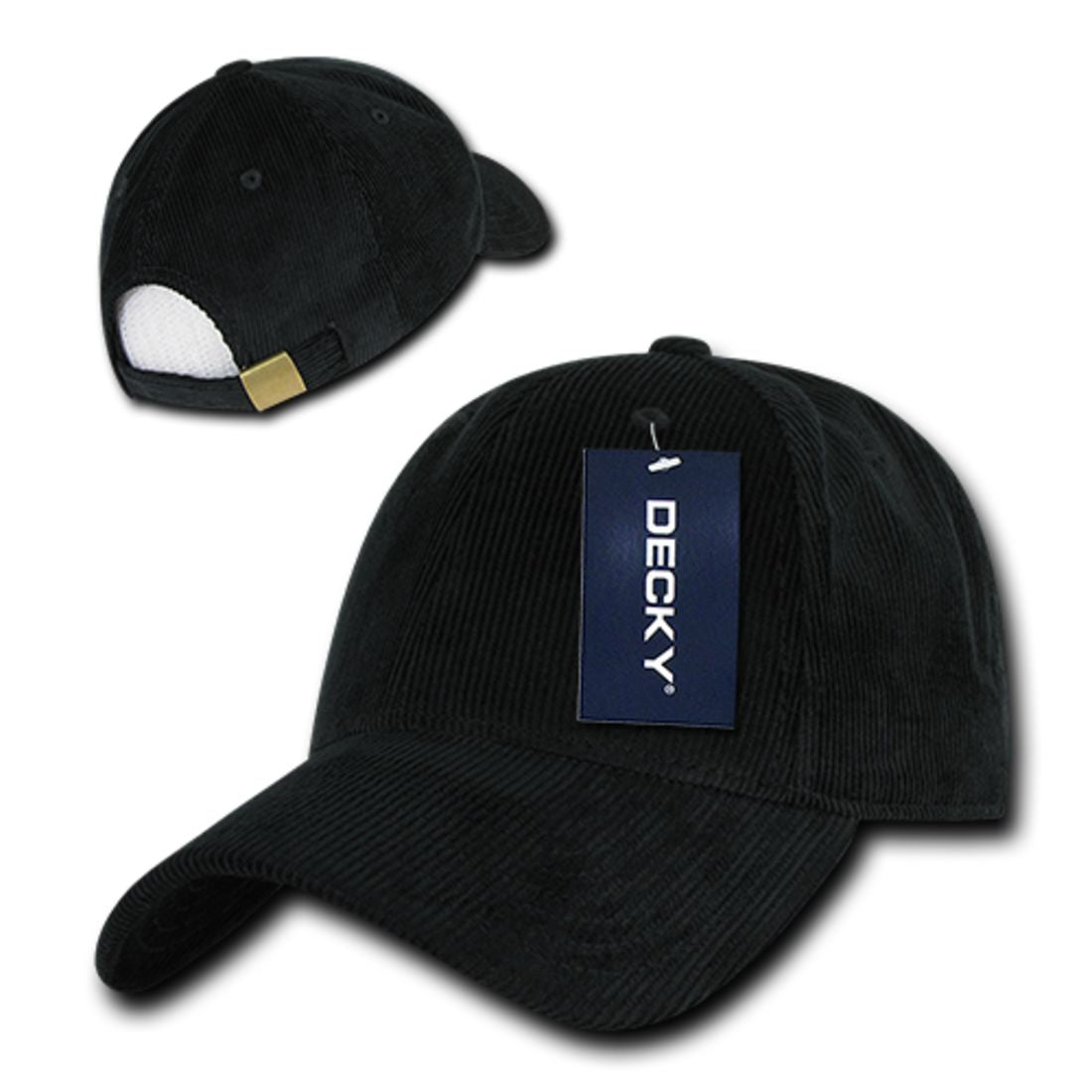 Decky 231 Corduroy Hats Low Crown 6 Panel Curved Bill Dad Baseball