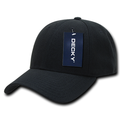 Decky 234 Structured Acrylic Low Crown Hats Curved Bill Dad Baseball Caps Wholesale