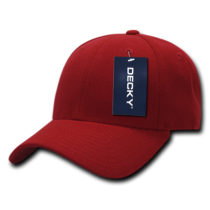 Decky 234 Structured Acrylic Low Crown Hats Curved Bill Dad Baseball Caps Wholesale