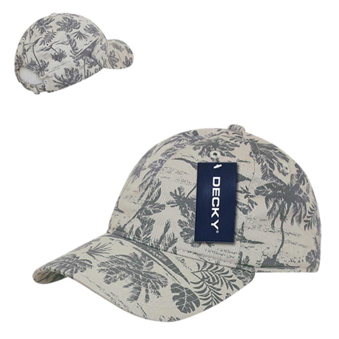 Decky 245 Tropical Polo Caps Low Profile Relaxed Curved Bill Dad Hats Wholesale