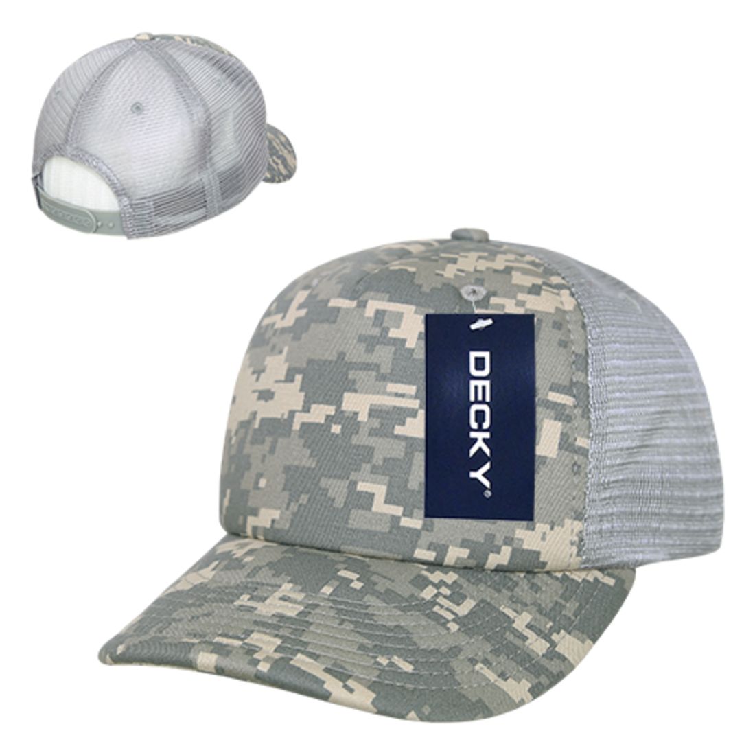 Decky 253 Camouflage Foam Mesh Trucker Hats High Crown 5 Panel Snapback Caps Wholesale