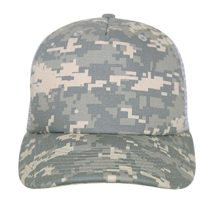 Decky 253 Camouflage Foam Mesh Trucker Hats High Crown 5 Panel Snapback Caps Wholesale