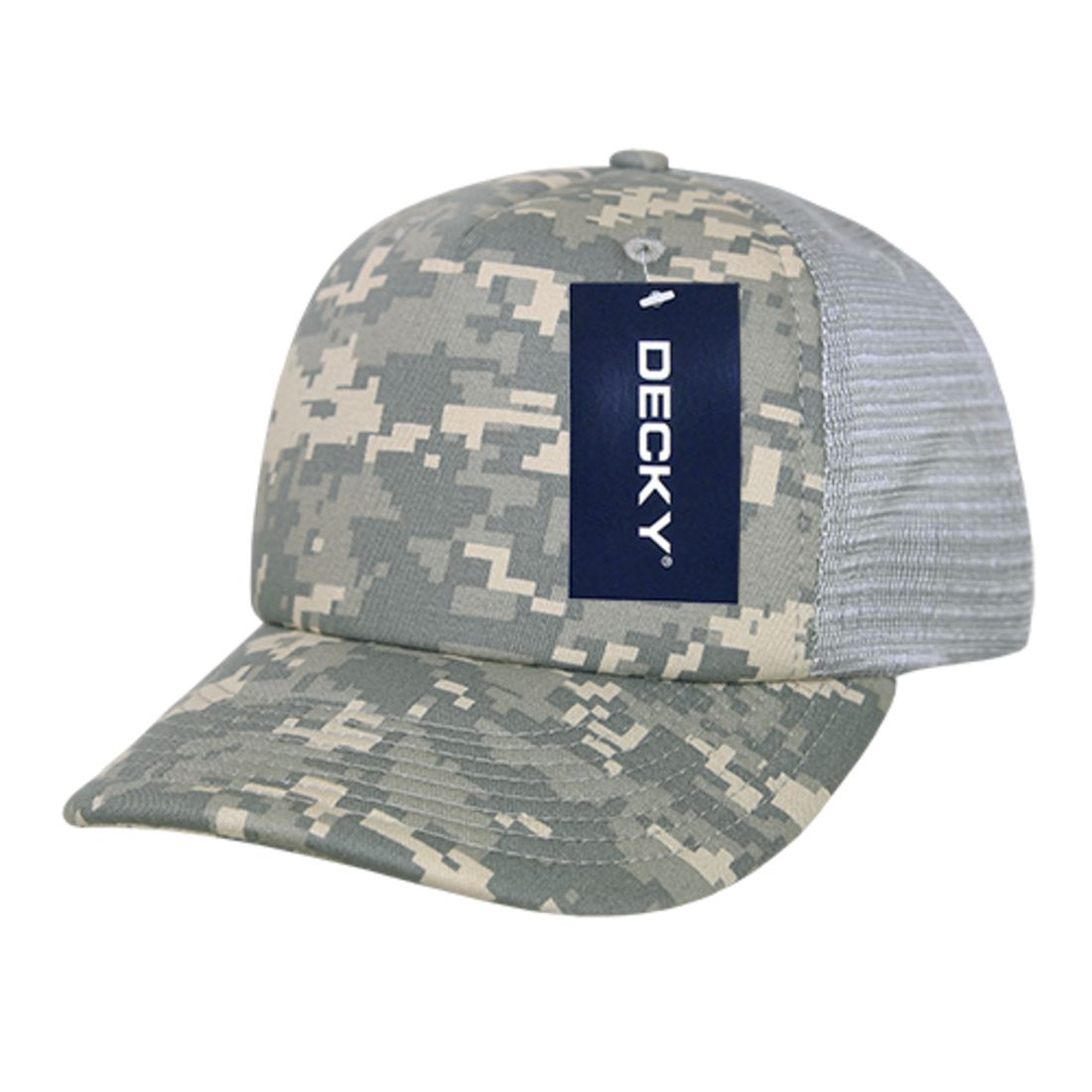 Decky 253 Camouflage Foam Mesh Trucker Hats High Crown 5 Panel Snapback Caps Wholesale