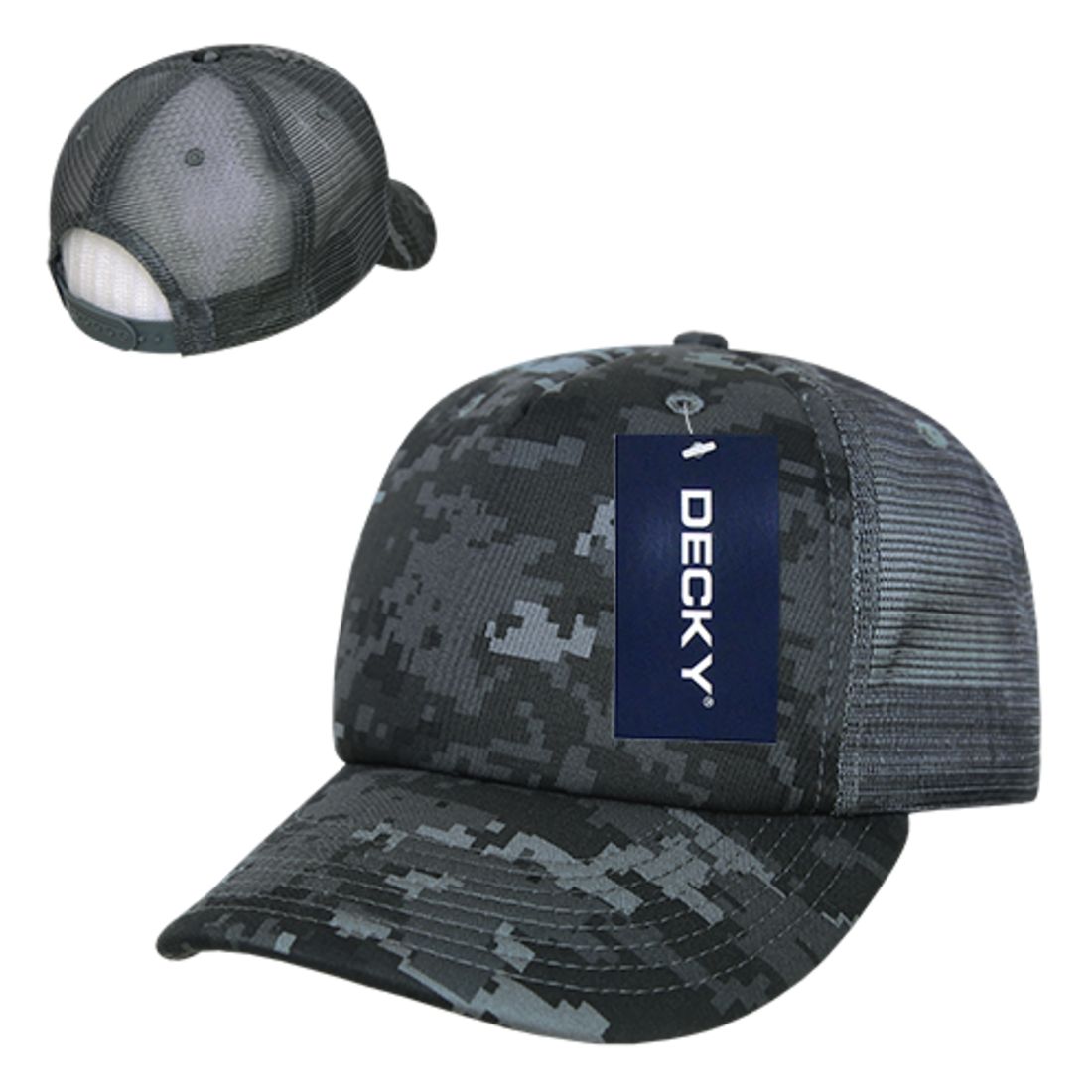 Decky 253 Camouflage Foam Mesh Trucker Hats High Crown 5 Panel Snapback Caps Wholesale