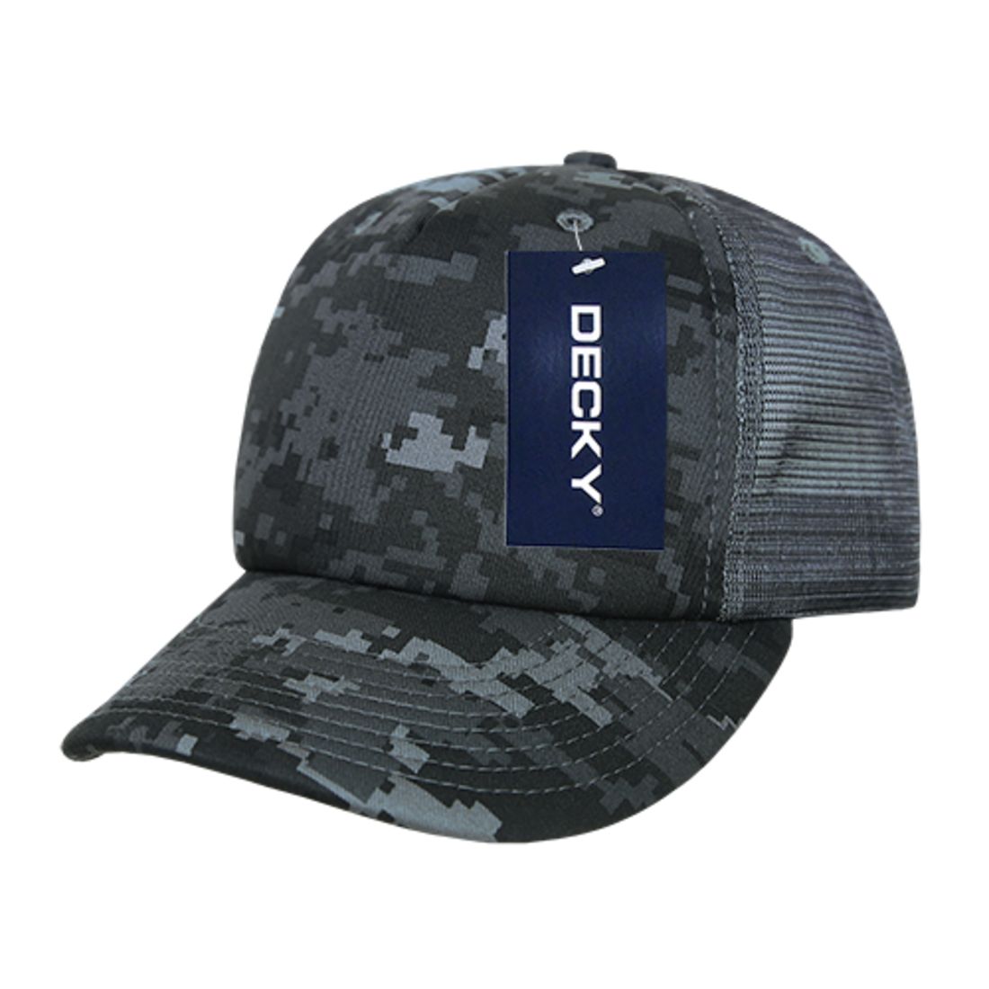 Decky 253 Camouflage Foam Mesh Trucker Hats High Crown 5 Panel Snapback Caps Wholesale